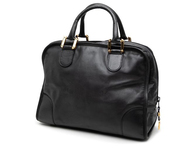 Borsa a mano Amazona 32 in pelle nera LOEWE Nero - vista 2