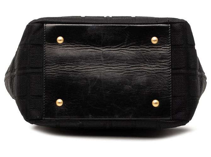 Borsa a Spalla Chanel Jersey CC Chocolate Bar Nera Nero - vista 3