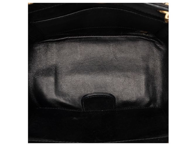 Borsa a Spalla Chanel Jersey CC Chocolate Bar Nera Nero - vista 4