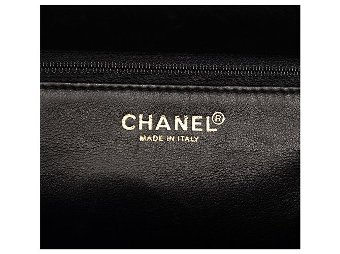 Borsa a Spalla Chanel Jersey CC Chocolate Bar Nera Nero - vista 5