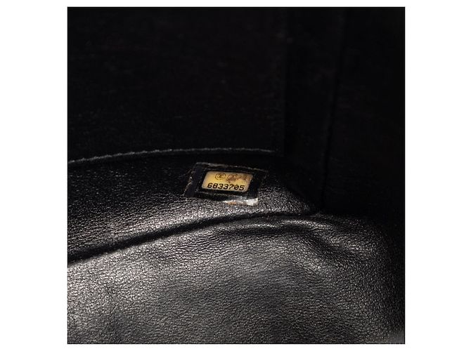 Borsa a Spalla Chanel Jersey CC Chocolate Bar Nera Nero - vista 6