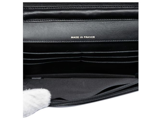 Wallet On Chain Borsa a tracolla Chanel CC in vernice nera con strass Nero - vista 4