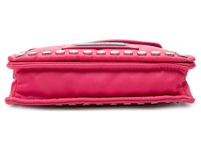 Borsa a tracolla Prada Tessuto Etiquette rosa - vista 3