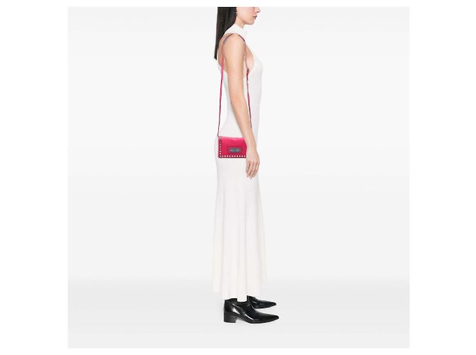 Borsa a tracolla Prada Tessuto Etiquette rosa - vista 6