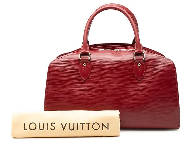Borsa Louis Vuitton Epi Pont Neuf PM rossa Rosso - vista 8