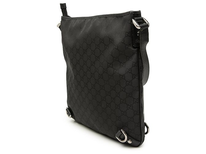Borsa a tracolla Gucci GG Nylon Abbey D Ring nera Nero - vista 2