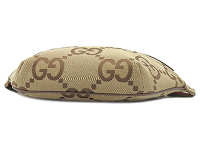 Borsa a tracolla Gucci Jumbo GG Canvas Web Beige - vista 3
