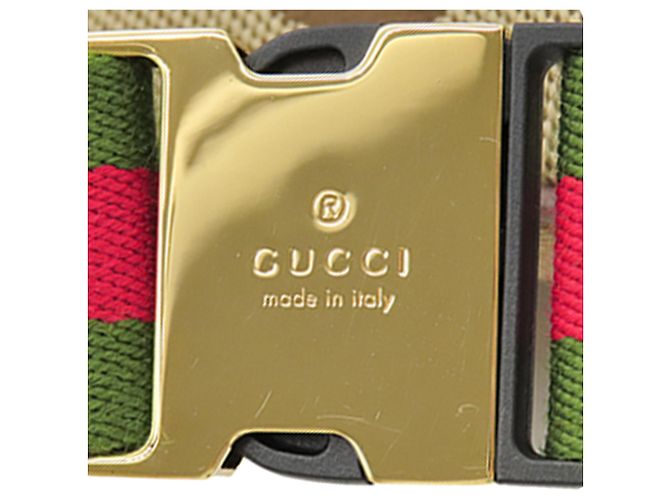 Borsa a tracolla Gucci Jumbo GG Canvas Web Beige - vista 8