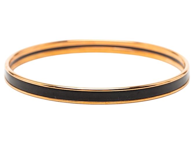 Bracciale Hermès Extra Narrow Enamel Uni Bangle 62 nero - vista 3