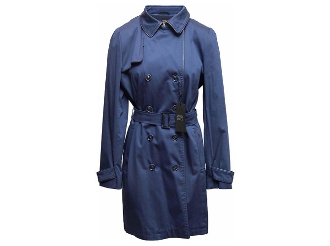 Autre Marque Gabardina de doble botonadura Navy Cinzia Rocca Talla US 14 Azul - vista 2