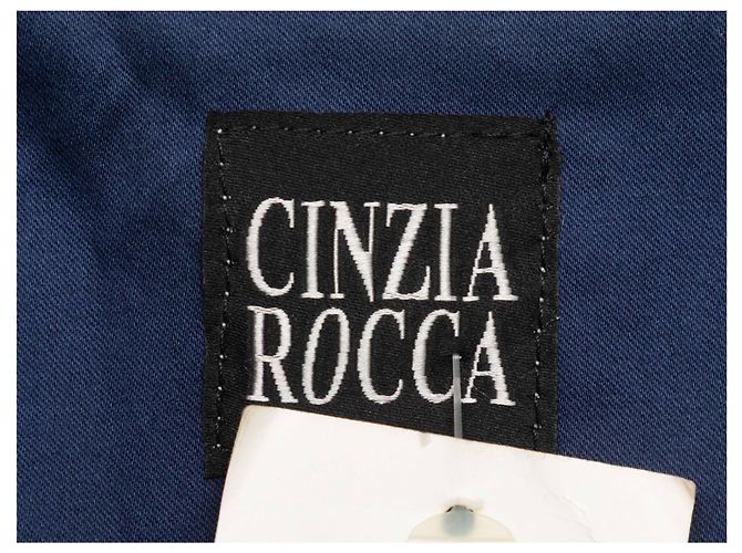 Autre Marque Gabardina de doble botonadura Navy Cinzia Rocca Talla US 14 Azul - vista 5