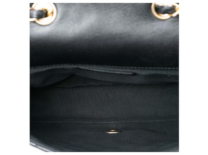 Borsa a tracolla Chanel Quilted Lambskin Braided Saddle Flap nera Nero - vista 4