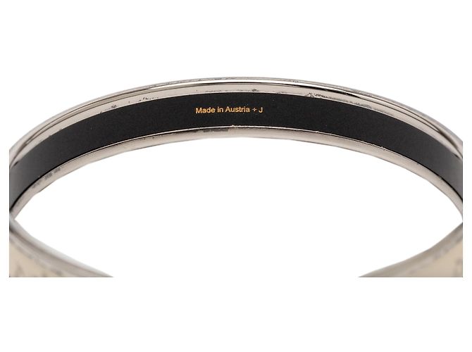 Bracciale Hermès Narrow Enamel Caleche Bangle 70 Costume Bianco - vista 5