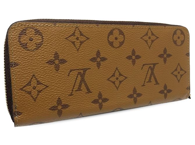 Langer Louis Vuitton Monogram Reverse Clemence Geldbeutel braun - Ansicht 2
