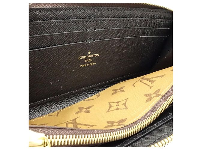 Langer Louis Vuitton Monogram Reverse Clemence Geldbeutel braun - Ansicht 3