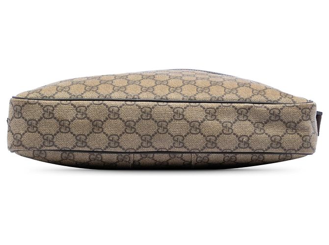 Borsa a tracolla Gucci GG Supreme Interlocking G beige - vista 3