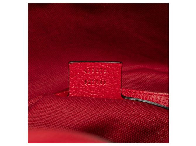 Roter Gucci Canvas Sylvie Baiadera Web Kordelzug-Rucksack - Ansicht 6