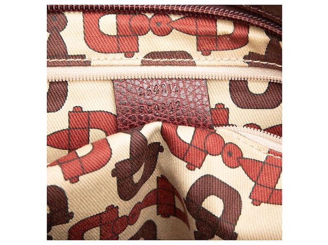 Borsa a tracolla Gucci Guccissima Web rossa Rosso - vista 6