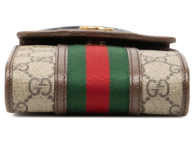 Borsa a tracolla Mini GG Supreme Web Ophidia beige Gucci - vista 3