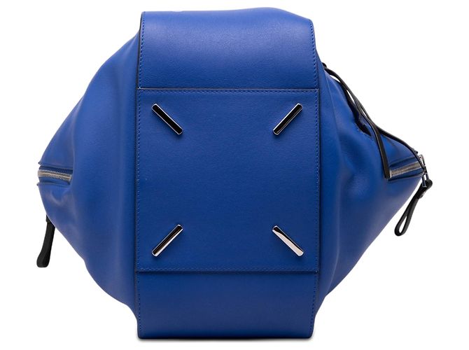 LOEWE Small Bicolor Calfskin Can't Take It Hammock Umhängetasche Blau - Ansicht 3