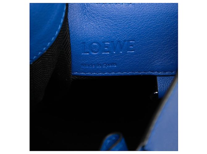 LOEWE Small Bicolor Calfskin Can't Take It Hammock Umhängetasche Blau - Ansicht 6