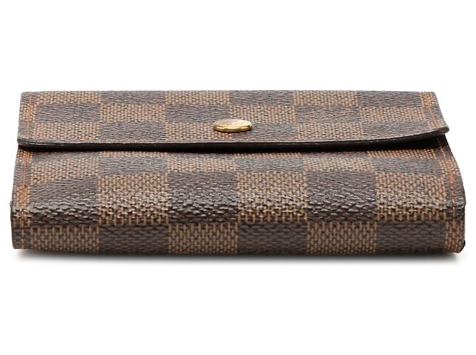 Portafoglio Elise in Damier Ebene marrone Louis Vuitton - vista 3