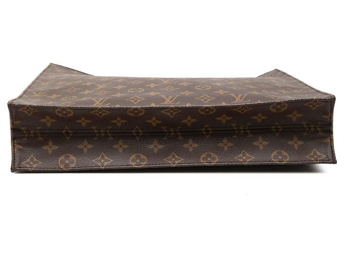 Borsa Tote Louis Vuitton Monogram Sac Plat marrone - vista 3