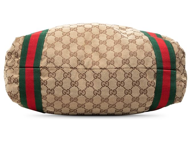 Tote Gucci GG Canvas Web beige - vista 3