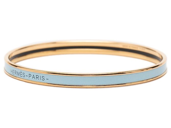Brazalete Hermès Extra Narrow Enamel Uni Bangle 62 Costume Azul - vista 2