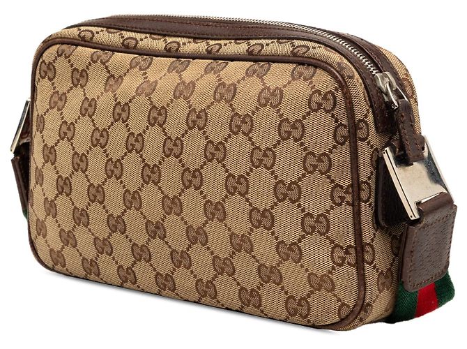 Borsa a tracolla Gucci GG Canvas Web Pop beige - vista 2