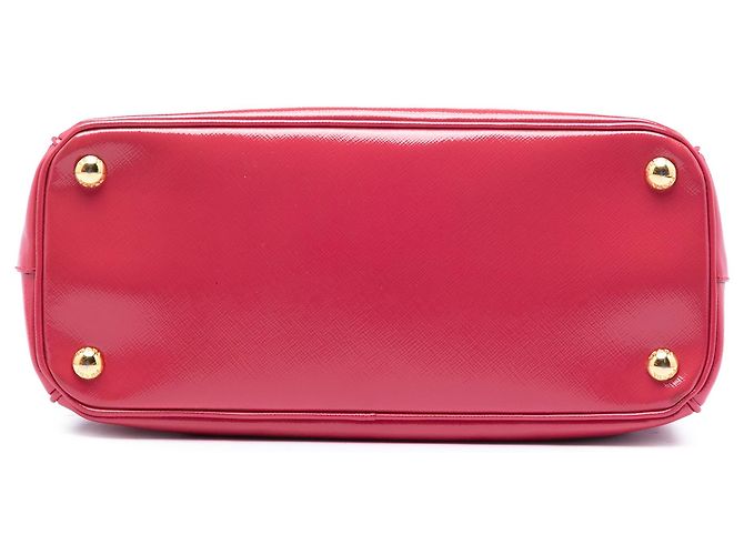Prada Small Saffiano Vernice Galleria Double Zip Satchel in Pink - Ansicht 3