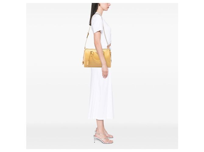 Borsa Boston Saffiano Lux gialla Prada Satchel Giallo - vista 6