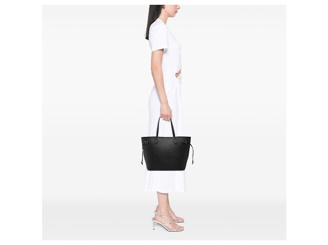 Borsa Tote Louis Vuitton Epi Neverfull MM nera Nero - vista 7