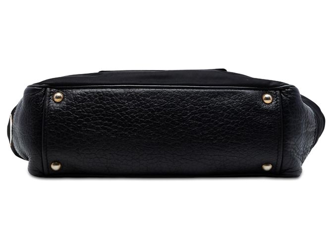 Borsa a tracolla Prada Berlino Trimmed Tessuto nera Nero - vista 3