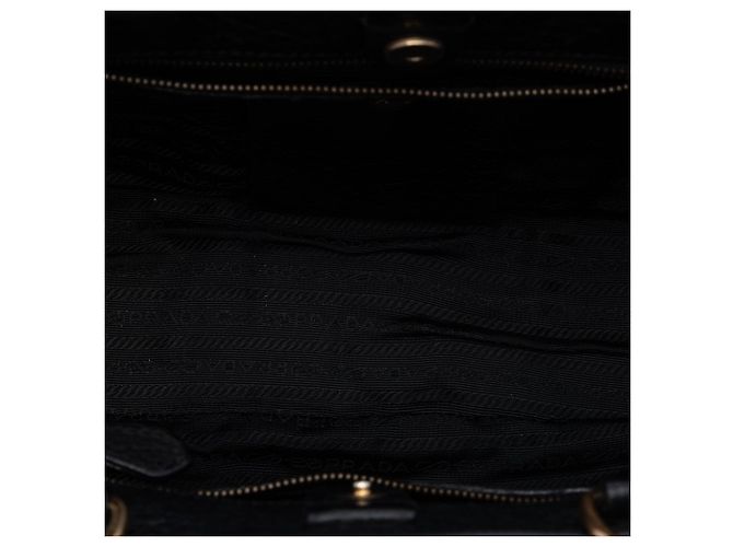 Borsa a tracolla Prada Berlino Trimmed Tessuto nera Nero - vista 4