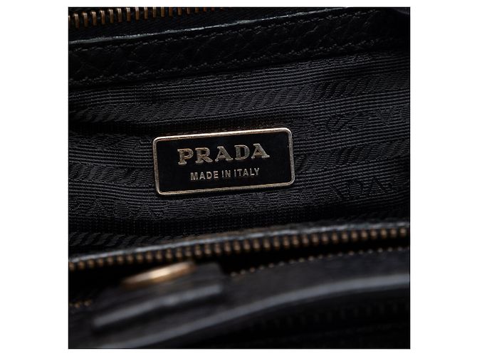 Borsa a tracolla Prada Berlino Trimmed Tessuto nera Nero - vista 5