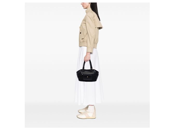 Borsa a tracolla Prada Berlino Trimmed Tessuto nera Nero - vista 6