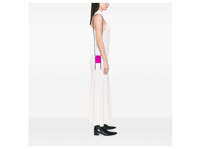 Mini bolso bandolera smoking de seda rosa Saint Laurent - vista 6