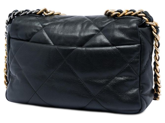 Borsa Chanel 19 in agnello nero, misura Medium - vista 2