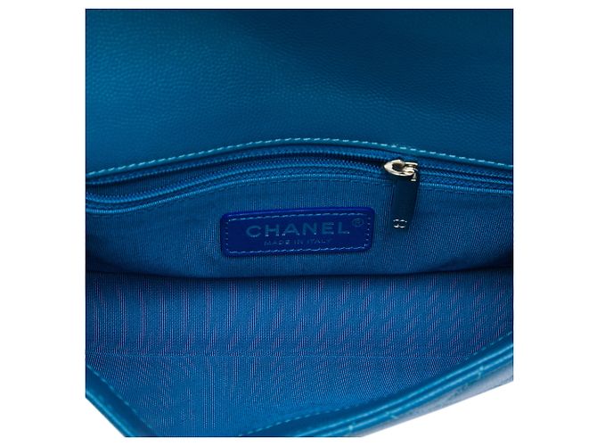 Borsa a tracolla Chanel Small Quilted Caviar My Everything Flap Blu - vista 4