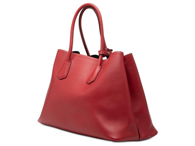 Borsa Double Saffiano Cuir Large rossa Prada Rosso - vista 2