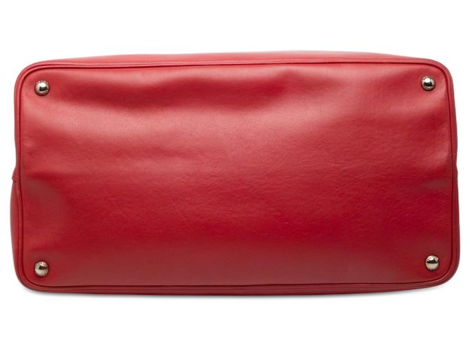Borsa Double Saffiano Cuir Large rossa Prada Rosso - vista 3