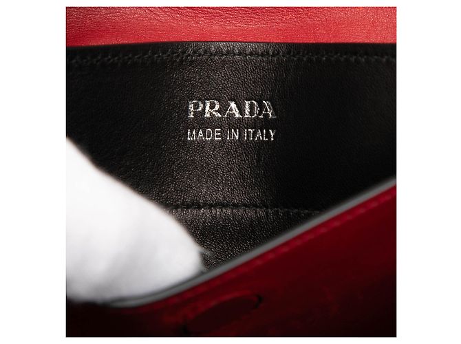 Borsa Double Saffiano Cuir Large rossa Prada Rosso - vista 5