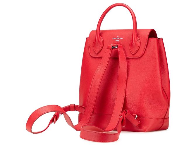 Zaino Louis Vuitton Taurillon Lockme rosso - vista 2