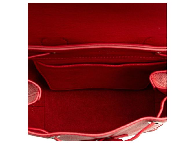 Zaino Louis Vuitton Taurillon Lockme rosso - vista 4