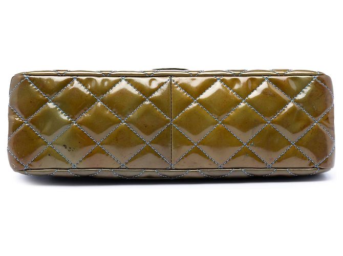 Borsa a tracolla Chanel Quilted Patent Reissue 2.55 Double Flap 227 marrone - vista 3