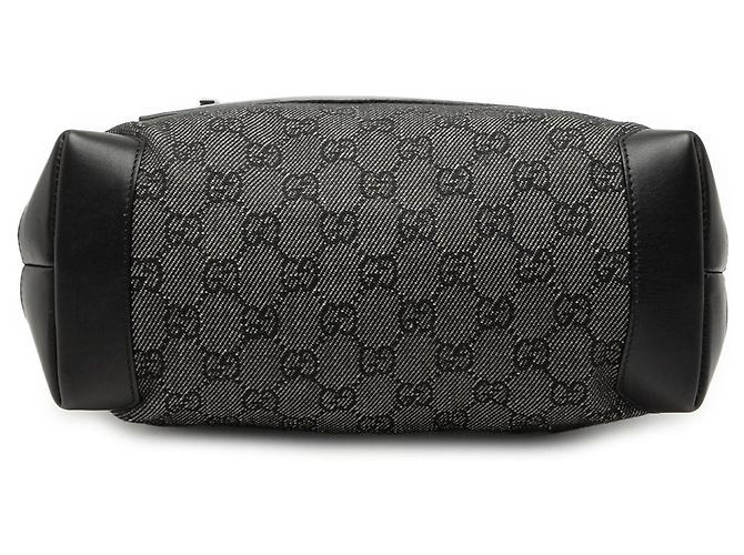 Tote in denim Gucci GG nero - vista 3