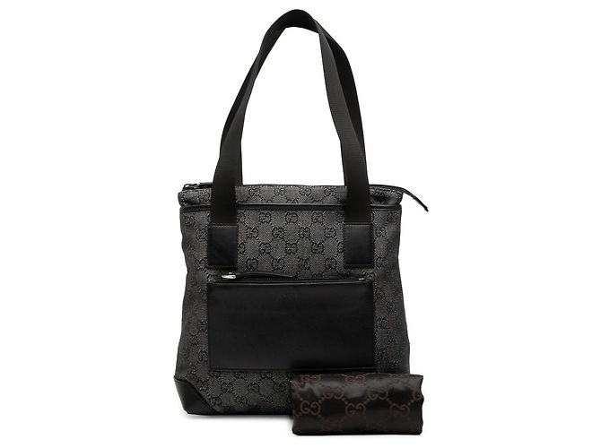 Tote in denim Gucci GG nero - vista 8