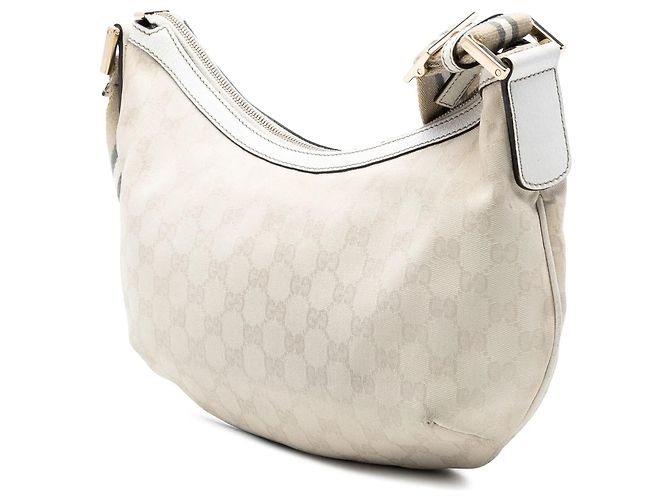 Borsa a tracolla Gucci GG Canvas Web beige - vista 2