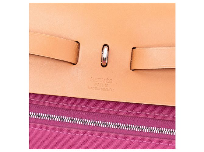 Borsa Hermès Toile Herbag Zip 31 rosa - vista 6